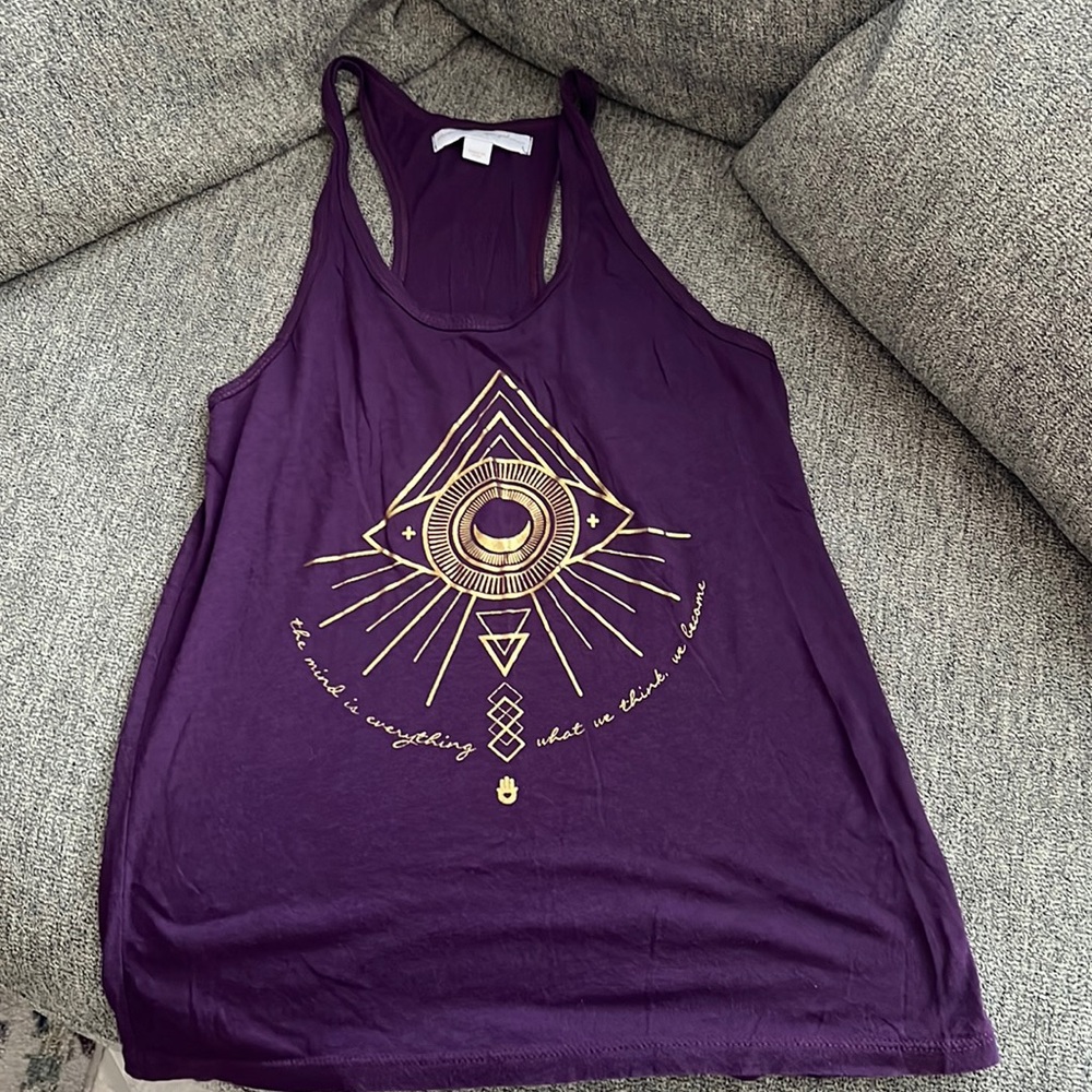 Spiritual Gangster, purple racer back tank top